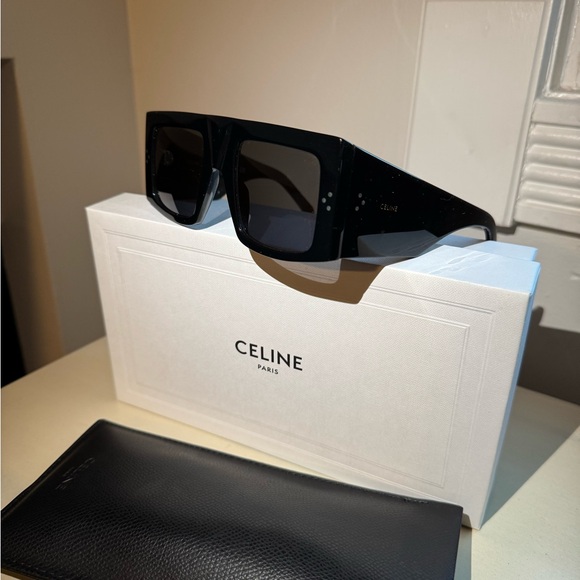 Celine Black Shield Sunglasses - Picture 1 of 6